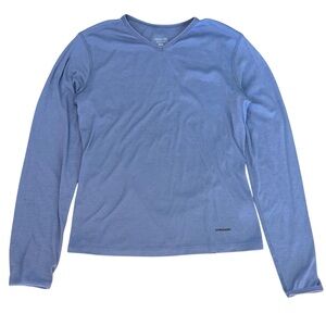 Patagonia Womens Base Layer Long Sleeve Top Capilene Lavender Size Small